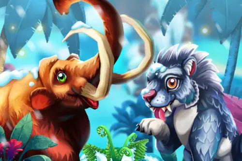 Mammut mit eisigem Hintergrund