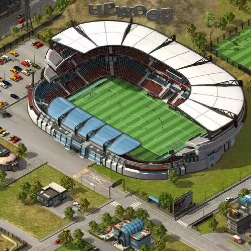 Großes Fußballstadion