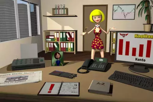 Mitarbeiterin kommt ins Büro