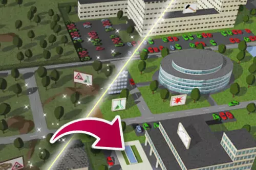 Vorher - Nachher Bürogebäude