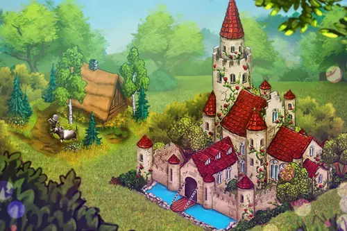 Schloss und Hütte in deiner Farmies App