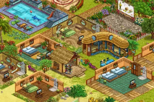 Hotelresort mit Bungalows und Pool