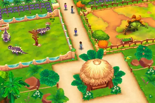 Eingang des Dino Parks mit 2 Gehegen