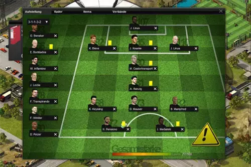 Fußall-Spielaufstellung