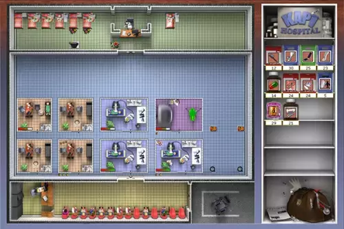 Ziekenhuisvloer met verschillende behandelkamers