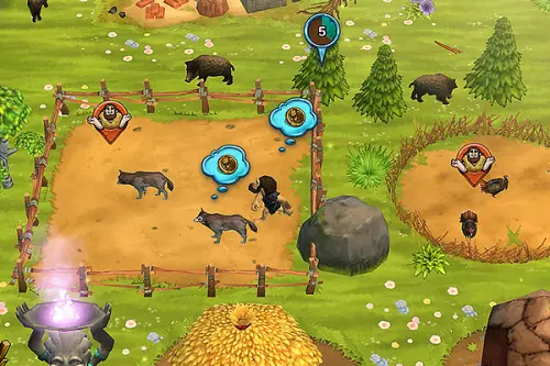 Recinto para animales con lobos