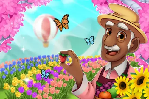 Blumenfeld mit Schmetterlingen