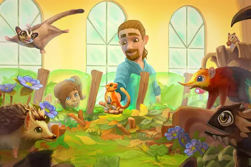 kleine Tiere im Terrarium und Zoo Besucher