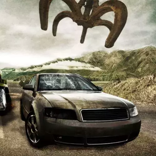 Auto auf Schrottplatz