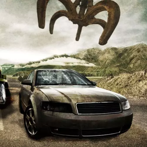 Auto auf Schrottplatz