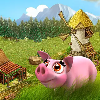 Schwein im grünen